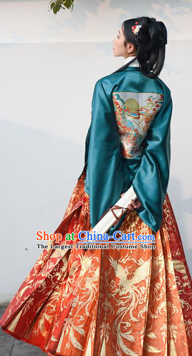 Chinese Ming Dynasty Beauty Costumes Traditional Hanfu Mamian Skirt Clothing Ancient Princess Dress