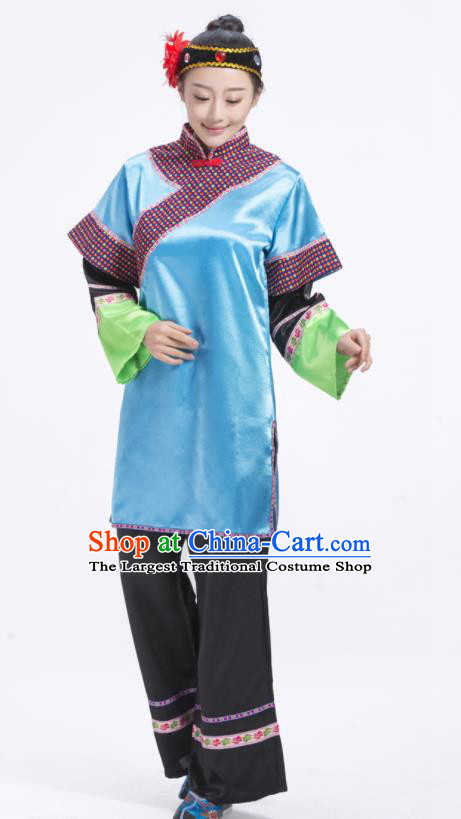 Chinese Lantern Festival Yangko Dance Costumes Ancient Woman Matchmaker Clothing Stage Performance Outfits