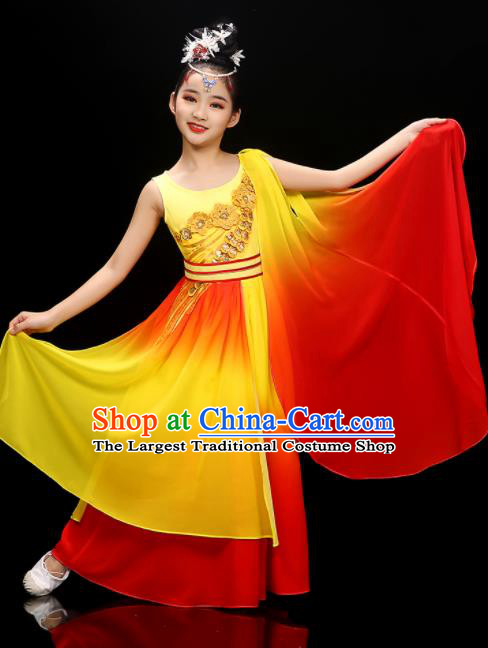 Chinese Opening Dance Garment Costume Chorus Singing Dress Classical Dancewear Children Modern Dance Clothing