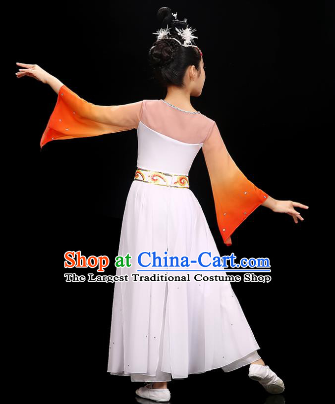 Chinese Fan Dance Dress Uniform Traditional Dancewear Children Classical Dance Clothing Beauty Dance Garment Costume