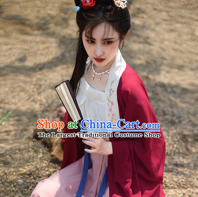 Chinese Song Dynasty Young Lady Costumes Traditional Hanfu Clothing Ancient Noble Woman Dress Outfits