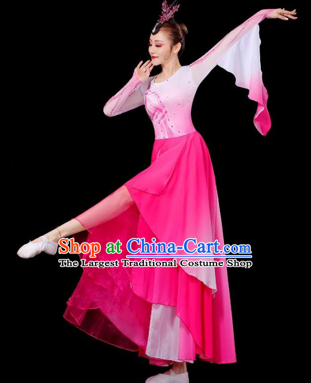 Chinese Classical Dance Clothing Umbrella Dance Costumes Jasmine Flower Dance Garment Women Solo Dance Pink Dress