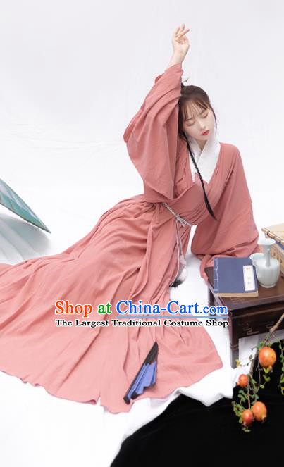Chinese Ancient Taoist Nun Clothing Traditional Hanfu Green Cape and Pink Robe Ming Dynasty Garment Costumes for Women