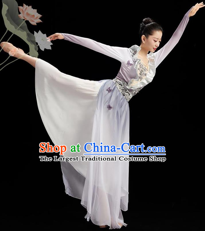 China Classical Dance Clothing Women Group Dance Dress Umbrella Dance Costume