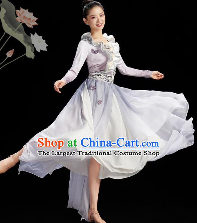 China Classical Dance Clothing Women Group Dance Dress Umbrella Dance Costume