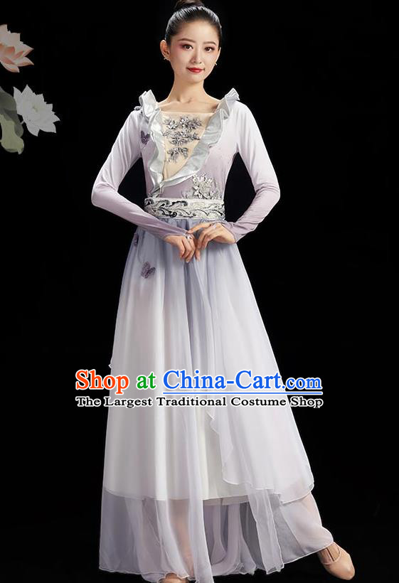China Classical Dance Clothing Women Group Dance Dress Umbrella Dance Costume