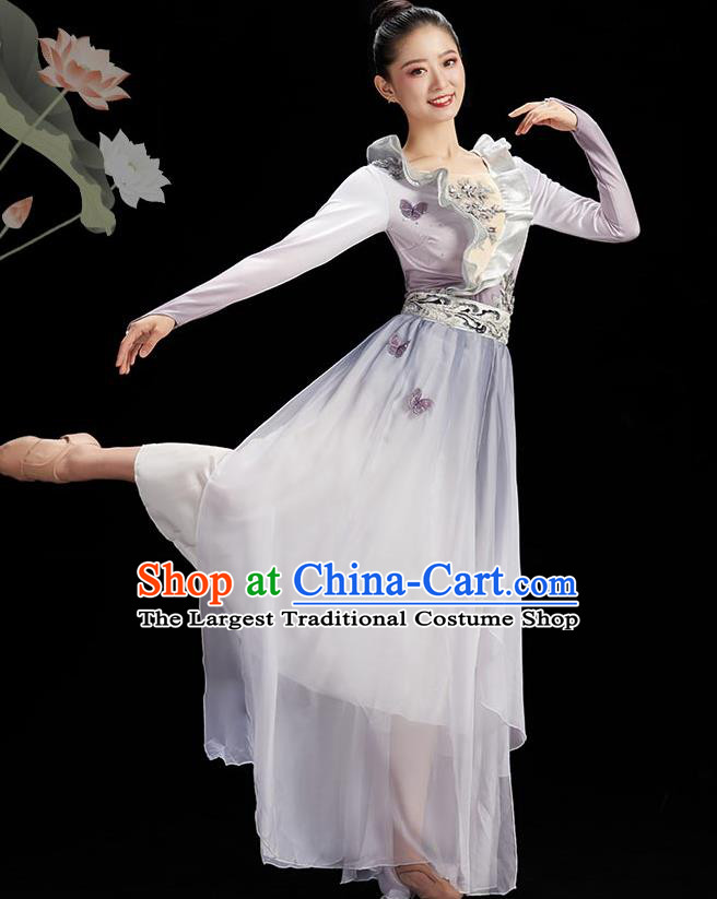 China Classical Dance Clothing Women Group Dance Dress Umbrella Dance Costume