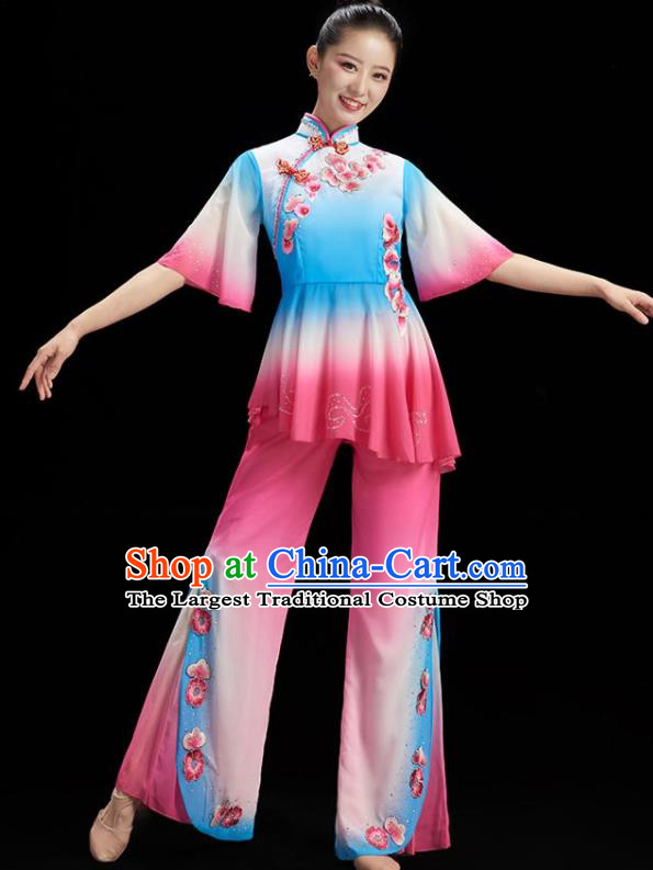 China Classical Dance Clothing Women Fan Dance Outfit Umbrella Dance Costume Stage Performance Garment