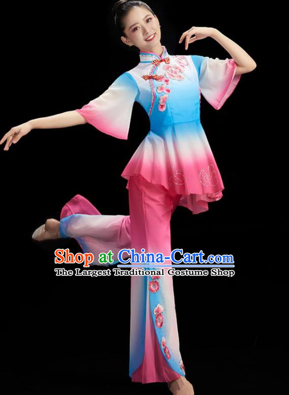 China Classical Dance Clothing Women Fan Dance Outfit Umbrella Dance Costume Stage Performance Garment