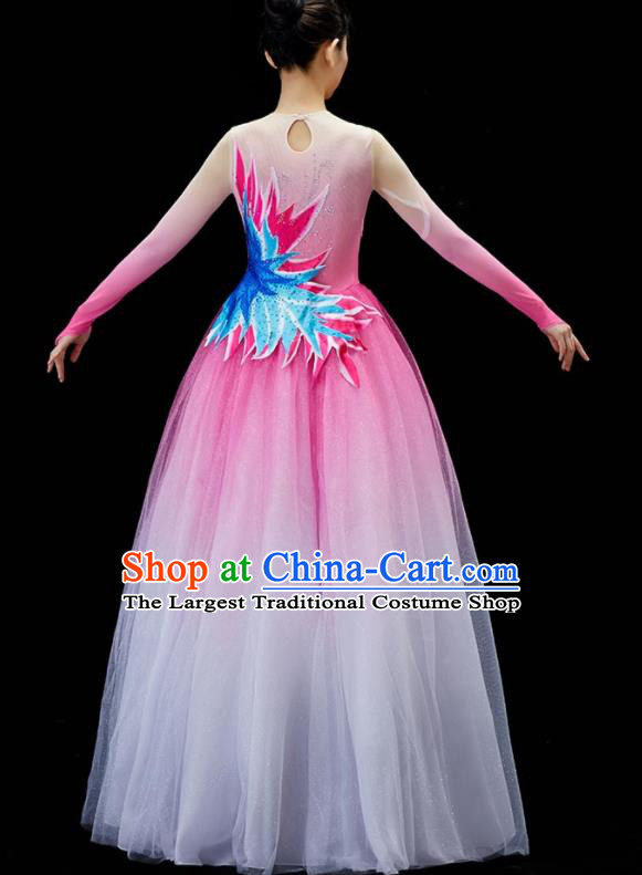 Chinese Spring Festival Gala Opening Dance Clothing Women Group Dance Costume Modern Dance Pink Dance Embroidered Garment
