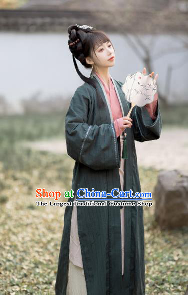 Chinese Song Dynasty Civilian Woman Clothing Traditional Hanfu Dress Ancient Young Lady Historical Costumes Complete Set
