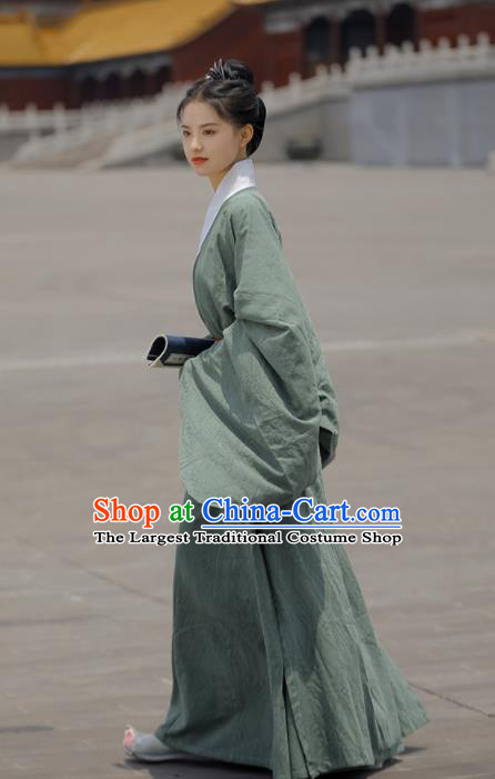 Chinese Ming Dynasty Taoist Nun Clothing Traditional Hanfu Priest Frock Ancient Taoism Historical Costumes Complete Set