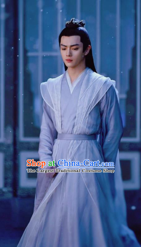 Chinese Ancient Immortal Clothing Xianxia TV Taoist Priest Garments Drama Series Ancient Love Poetry Bai Jue Costumes