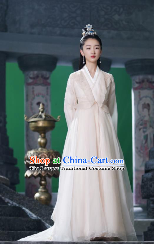 Chinese Ancient True Immortal Clothing Xianxia TV Goddess Garments Drama Series Ancient Love Poetry Fairy Shang Gu Dress Costumes
