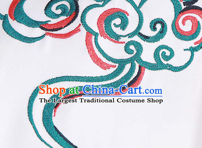 Chinese Tai Ji Competition Uniform Martial Arts Competition Clothing Tai Chi White Outfit Top Kung Fu Costumes