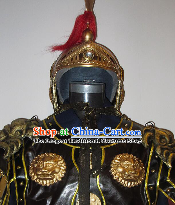 Chinese Three Kingdoms Warrior Armor Guan Gong Armour Set Ancient General Historical Costumes