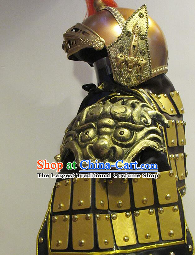 Chinese Three Kingdoms Warrior Armor Guan Gong Armour Set Ancient General Historical Costumes
