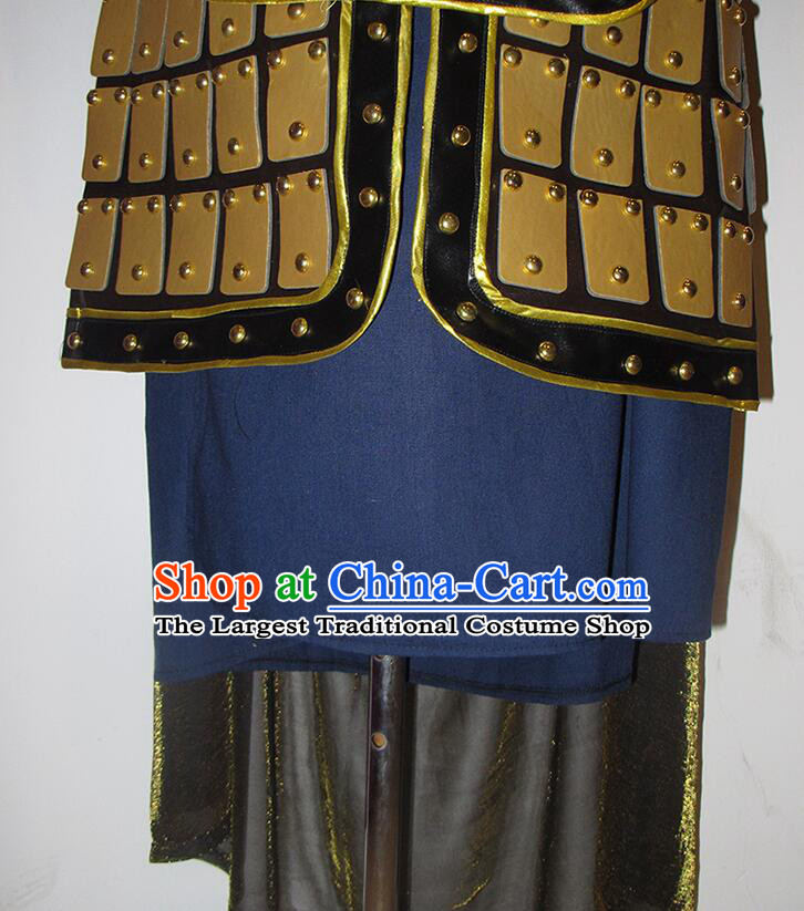 Chinese Three Kingdoms Warrior Armor Guan Gong Armour Set Ancient General Historical Costumes