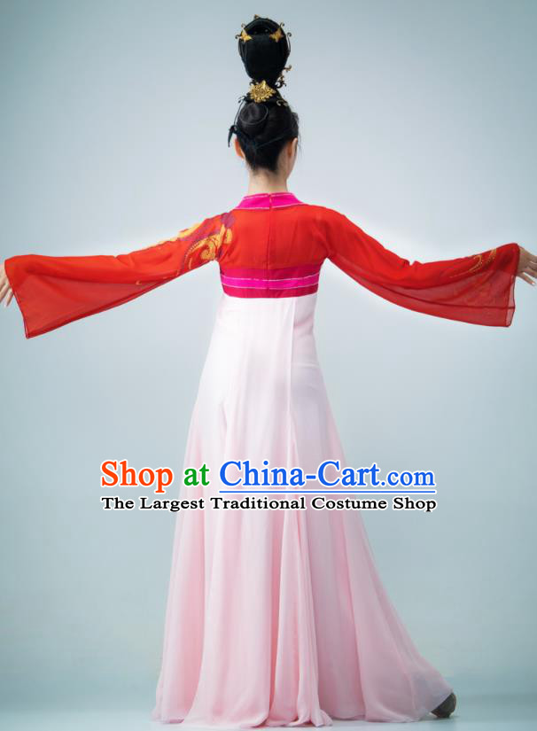 Chinese Hanfu Dance Clothing Stage Performance Costume Women Group Dance Dress Classical Dance Garment