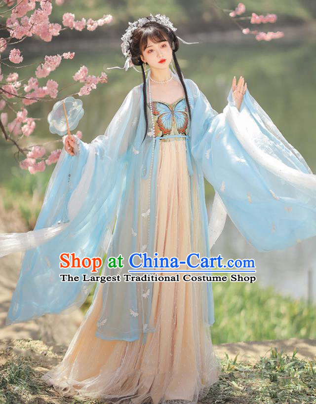 China Ancient Princess Garment Costumes Traditional Hanfu Dress Song Dynasty Noble Lady Clothing