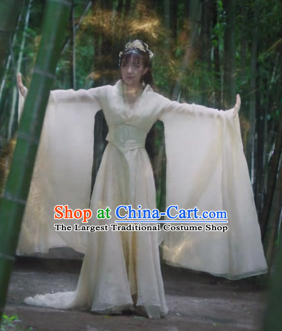 Chinese TV Ancient Love Poetry Jing Zhao Costumes Ancient Princess Clothing Xianxia Series Drama Fairy Dress Garments