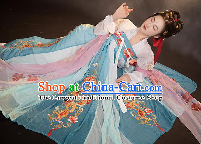 Chinese Traditional Ruqun Hanfu Dress Tang Dynasty Princess Historical Costumes Ancient Goddess Clothing