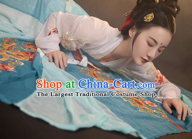 Chinese Traditional Ruqun Hanfu Dress Tang Dynasty Princess Historical Costumes Ancient Goddess Clothing