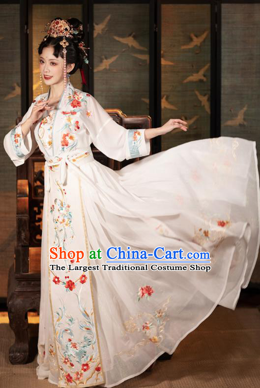 Chinese Ancient Royal Princess Hanfu Clothing Song Dynasty Historical Costumes Complete Set