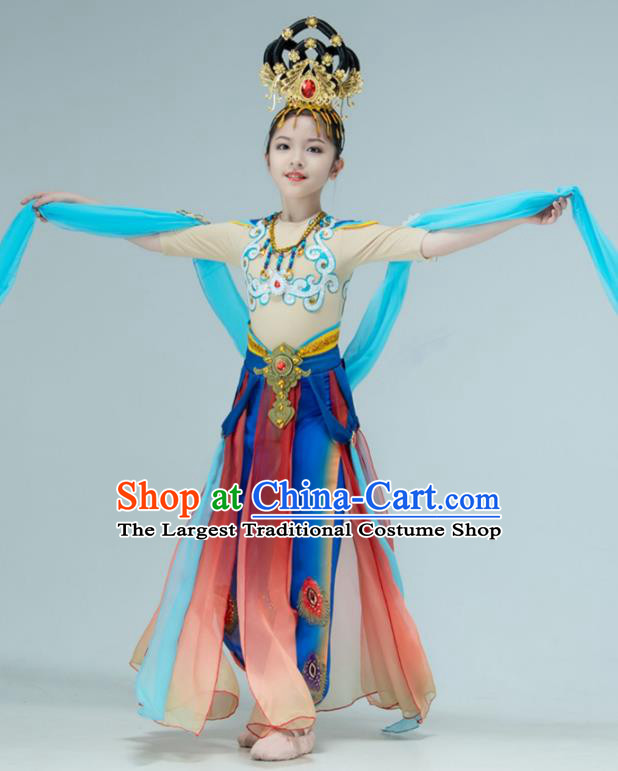 Chinese Dunhuang Flying Apsaras Dance Garment Classical Dance Clothing Stage Performance Costume Children Dance Dress Outfit