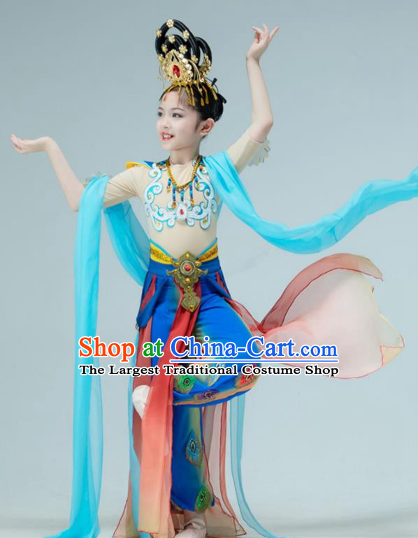 Chinese Dunhuang Flying Apsaras Dance Garment Classical Dance Clothing Stage Performance Costume Children Dance Dress Outfit