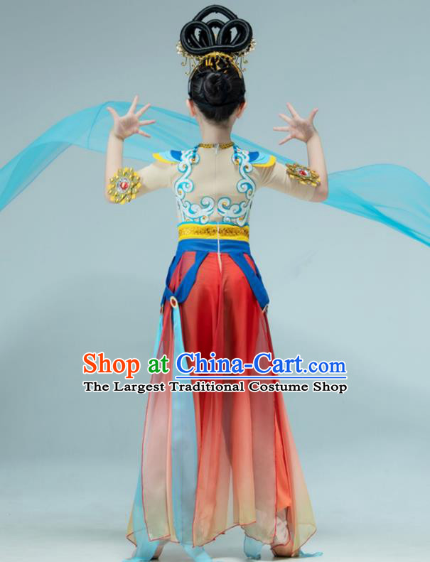 Chinese Dunhuang Flying Apsaras Dance Garment Classical Dance Clothing Stage Performance Costume Children Dance Dress Outfit