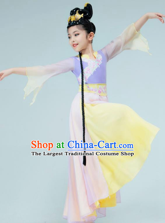 Chinese Fan Dance Garment Han Tang Dance Clothing Stage Performance Costume Classical Dance Dress