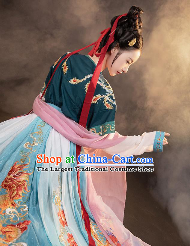 Chinese Tang Dynasty Princess Costumes Traditional Hanfu Dress Ancient Goddess Clothing