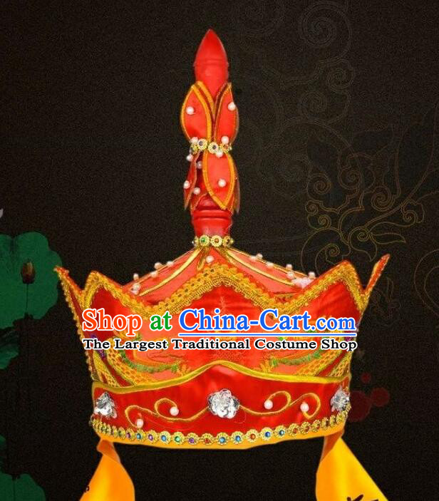 Traditional Beijing Opera Five Buddha Crown Headwear Chinese Ancient Monks Hat