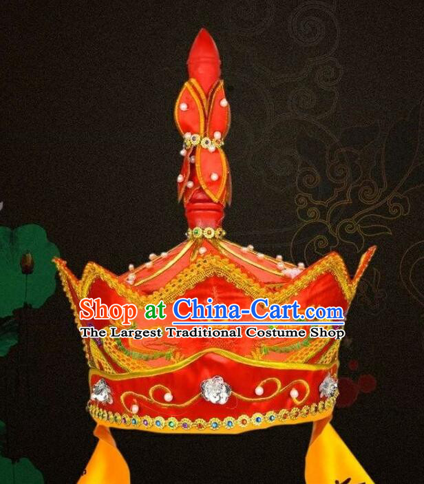 Traditional Beijing Opera Five Buddha Crown Headwear Chinese Ancient Monks Hat