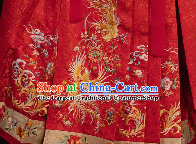 Chinese Ancient Empress Clothing Embroidered Hanfu Wedding Dresses Ming Dynasty Bride Garment Costumes