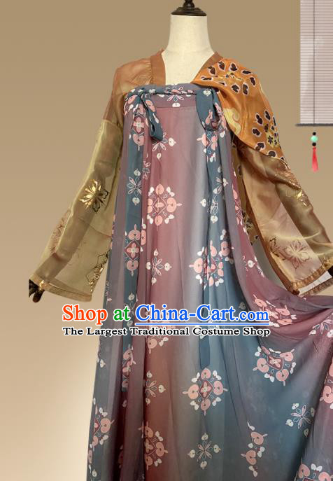 Chinese Tang Dynasty Court Woman Clothing Ancient Imperial Consort Hanfu Dress Traditional Historical Costumes Complete Set