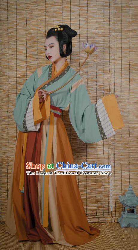 Chinese Traditional Historical Costumes Jin Dynasty Court Woman Clothing Ancient Imperial Consort Hanfu Dress