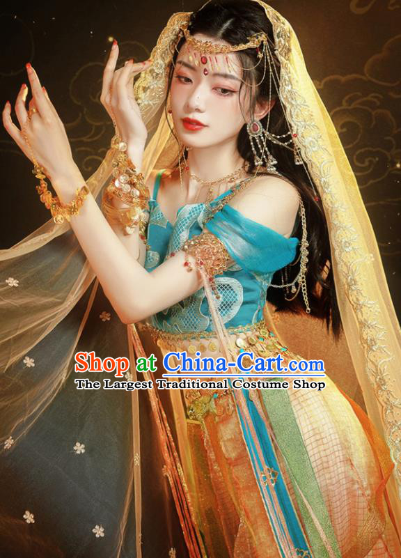 Chinese Ancient Dance Dress Ethnic Princess Costumes Traditional Hanfu Clothing