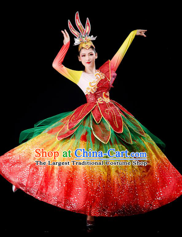 Chinese Stage Performance Clothing Opening Dance Large Dress Modern Dance Costume