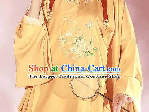 Chinese Ming Dynasty Young Lady Garment Costumes Traditional Hanfu Dress Ancient Embroidered Blouse and Skirt Clothing