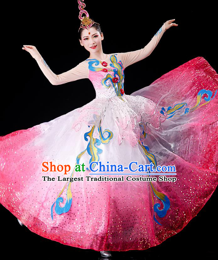Chinese Classical Dance Costume Stage Performance Clothing Opening Dance Flower Dance Pink Dress