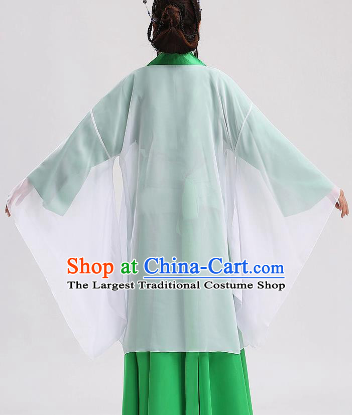 Chinese The Legend of White Snake Xiao Qing Garment Costume Ancient Fairy Green Dress Traditional Young Beauty Clothing