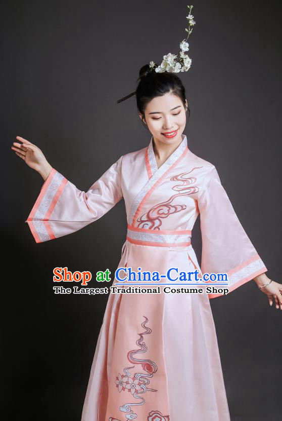 Chinese Ancient Princess Garment Costume Classical Dance Clothing Beauty Dance Pink Dress