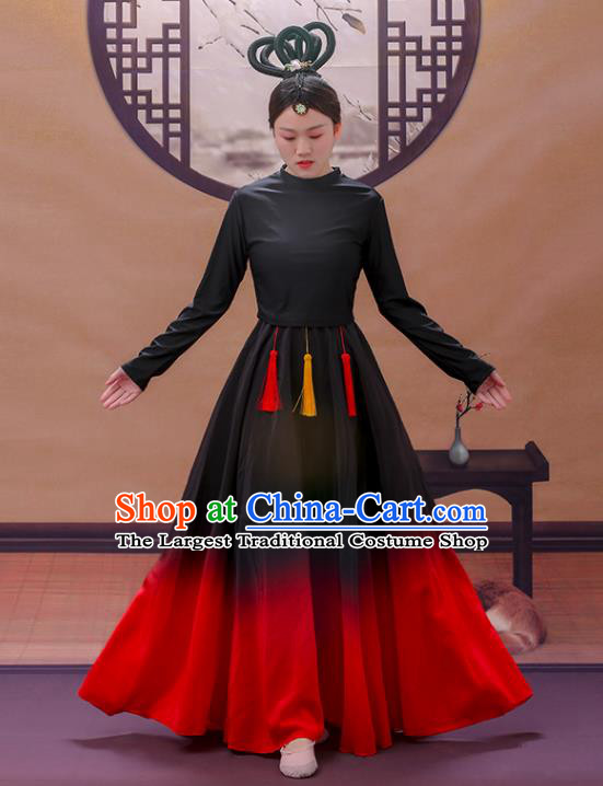 Chinese Classical Dance Clothing Mang Zhong Dance Dress Women Group Performance Garment Costume