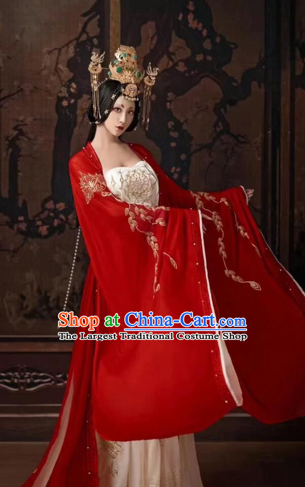 Chinese Ancient Imperial Concubine Clothing Tang Dynasty Royal Empress Garment Costumes