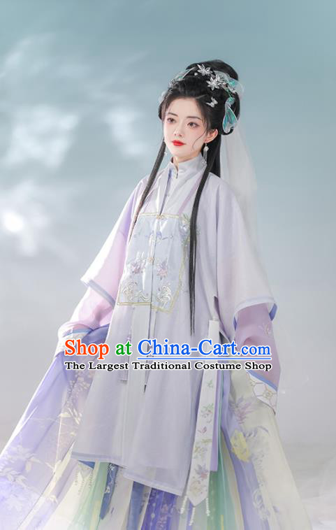 Chinese Ming Dynasty Historical Costumes Ancient Noble Lady Garments Traditional Hanfu Clothing