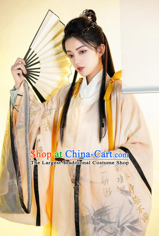 Chinese Traditional Hanfu Clothing Ming Dynasty Swordsman Historical Costumes Ancient Noble Childe Garments Complete Set
