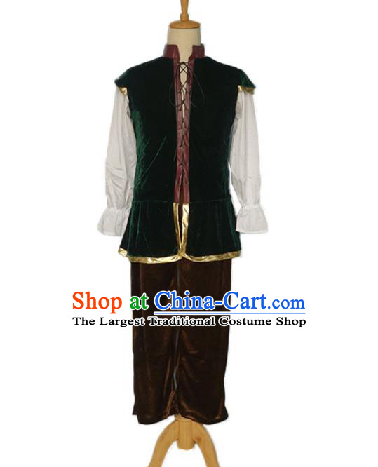 Medieval European Prince Costume Western Traditional Clothing