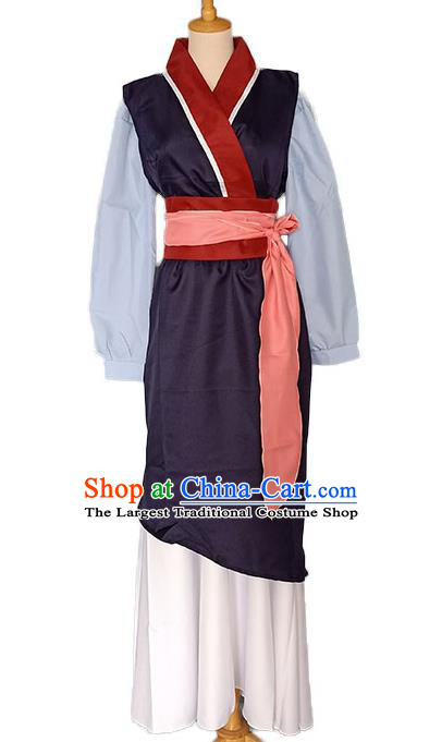 Chinese Traditional Female Swordsman Outfit Southern and Northern Dynasties Clothing Ancient Country Lady Garment Costumes